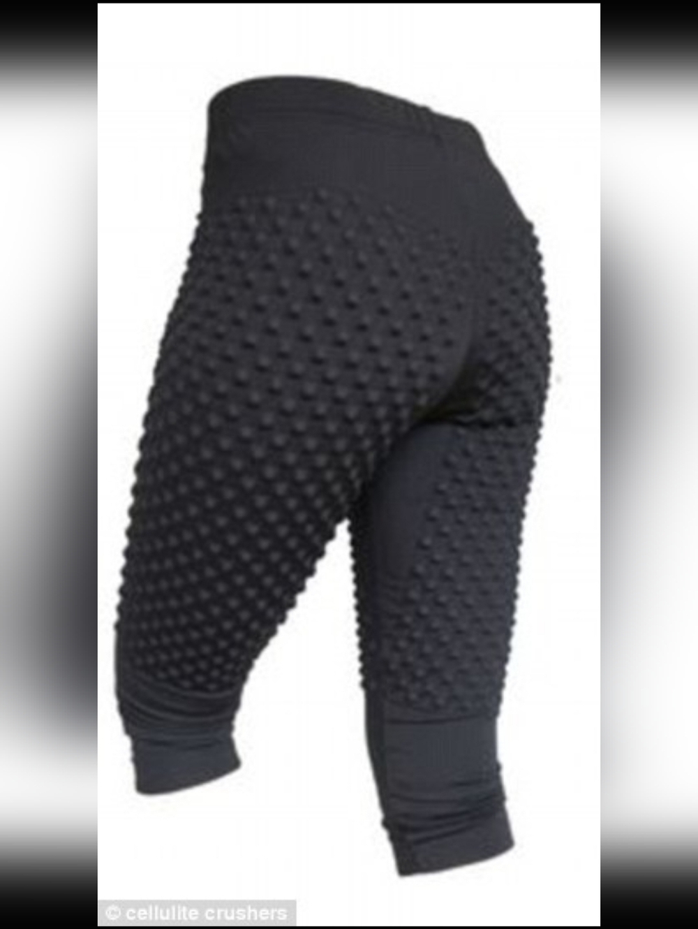 Cellulite Crusher Crop Leggings hand-sewn wooden balls,Size S-M,see Measurements